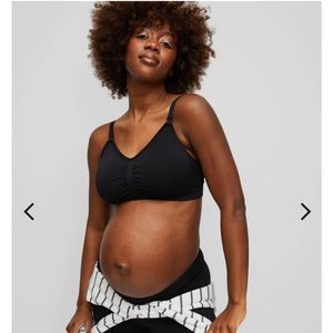 Two Motherhood Maternity nursing bras - olive and black, good used condition